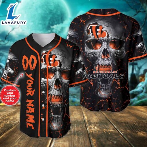 Custom Number And Name Cincinnati Bengals NFL Baseball Jersey – Gift  For Halloween