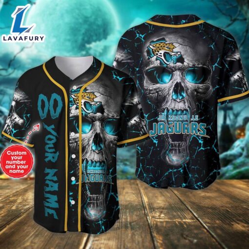 Custom Number And Name Jacksonville Jaguars NFL Baseball Jersey – Gift  For Halloween