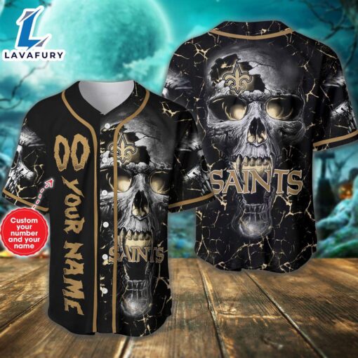 Custom Number And Name New Orleans Saints NFL Baseball Jersey – Gift  For Halloween