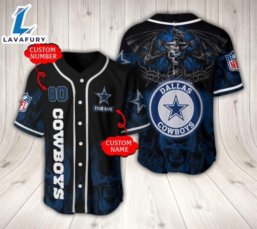 Dallas Cowboys NFL Baseball Jersey Custom Name And Number  – Gift  For Halloween
