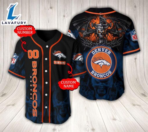 Denver Broncos NFL Baseball Jersey Custom Name And Number  – Gift  For Halloween