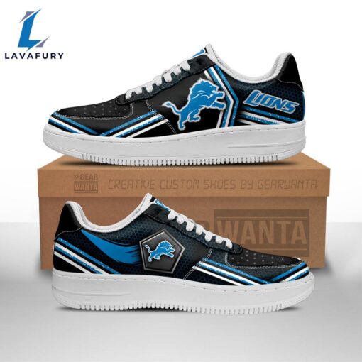 Detroit Lions Air Sneakers Custom Force Shoes For Fans NFL Shoes