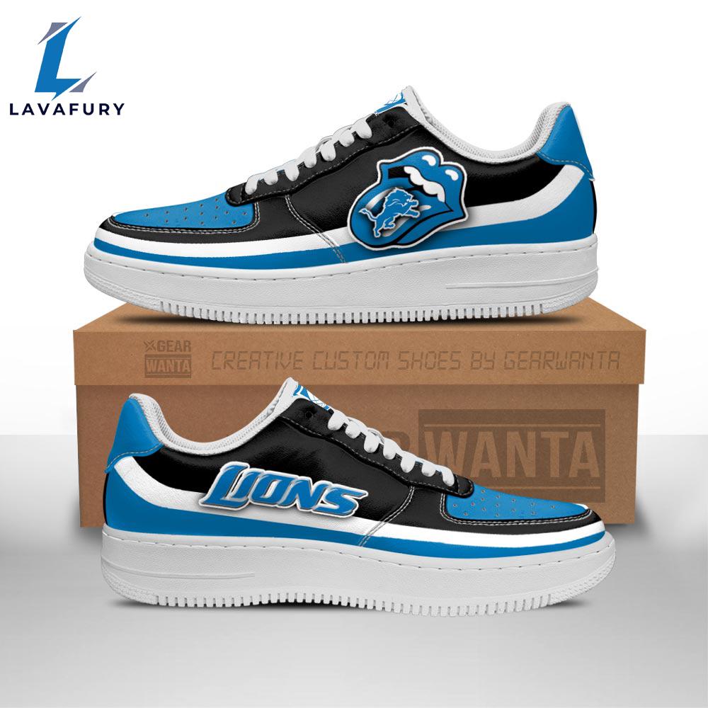 Detroit Lions Air Sneakers Custom Force Shoes Sexy Lips For Fans NFL Shoes Detroit Lions Air Sneakers Custom Force Shoes Sexy Lips For Fans NFL Shoes