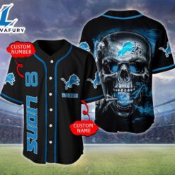 Detroit Lions NFL Skull Logo…