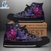 Elvis Presley Purple Shoes, Elvis Presley High Top Canvas Shoes