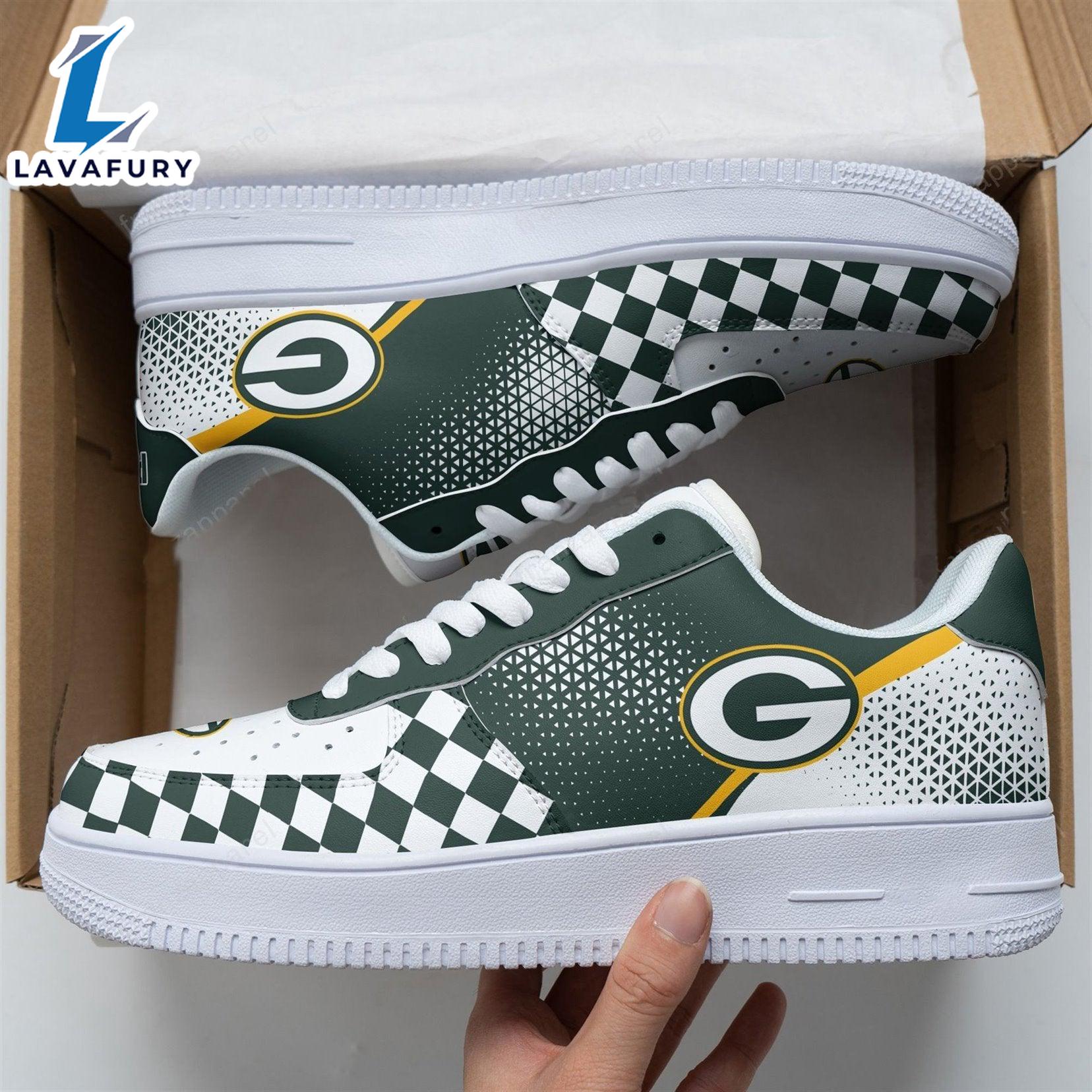 Green Bay Packers Football Air Force 1 Shoes 204RB-NAF NFL Shoes Green Bay Packers Football Air Force 1 Shoes 204RB-NAF NFL Shoes