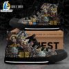 Guns N' Roses Skull And Rose, Guns N' Roses High Top Canvas Shoes