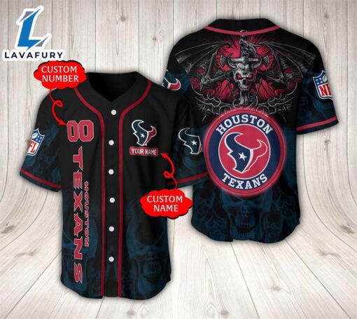 Houston Texans NFL Baseball Jersey Custom Name And Number  – Gift  For Halloween