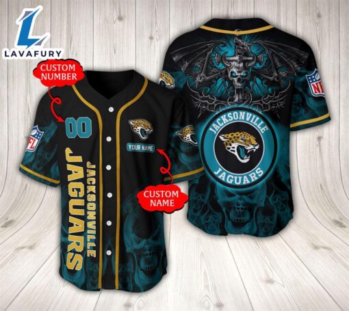 Jacksonville Jaguars NFL Baseball Jersey Custom Name And Number  – Gift  For Halloween