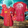Kansas City Chiefs Horror Movie Personalized Baseball Jersey - Gift For Halloween 3 Kansas City Chiefs Horror Movie Personalized Baseball Jersey
