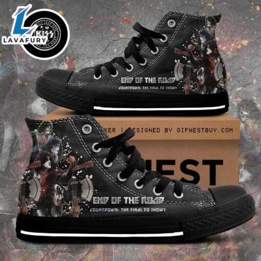 Kiss Band Countdown Show, Kiss Band High Top Shoes For Fans