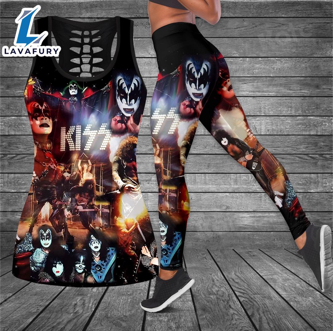 Kiss Band Hollow Tank Top Leggings For Fans Kiss Band Hollow Tank Top Leggings For Fans