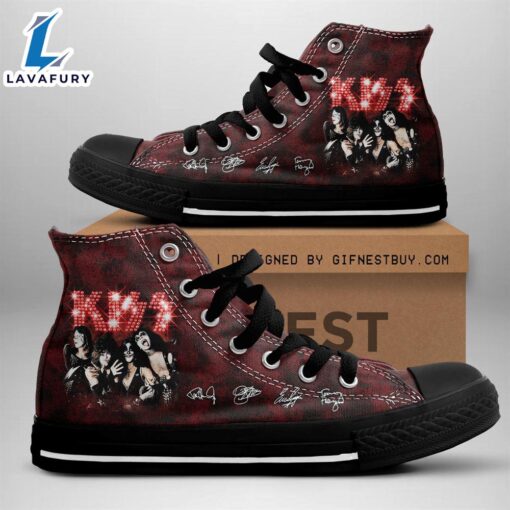 Kiss Band Members’ Sign, Kiss Band High Top Shoes For Fans
