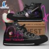 Kiss Band Paul Stanly Purple, Kiss Band High Top Shoes