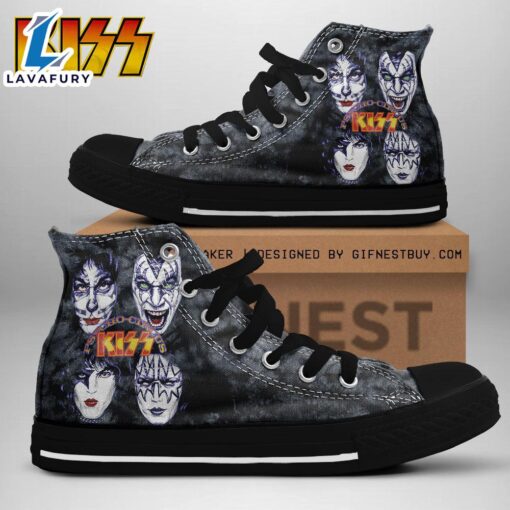 Kiss Band Psycho Cirous, Kiss Band High Top Shoes For Fans