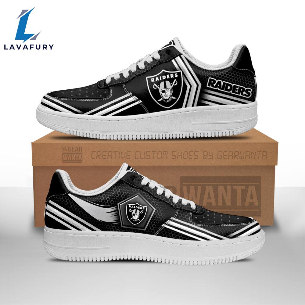 Las Vegas Raiders Air Sneakers Custom Force Shoes For Fans NFL Shoes Las Vegas Raiders Air Sneakers Custom Force Shoes For Fans NFL Shoes