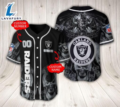 Las Vegas Raiders NFL Baseball Jersey Custom Name And Number  – Gift  For Halloween