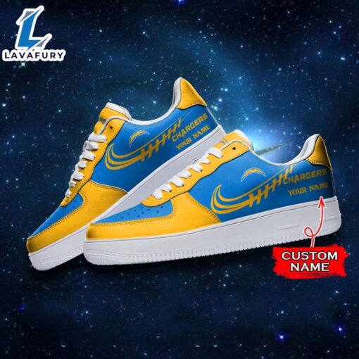 Los Angeles Chargers NFL Personalized Nike Air Force Sneaker NFL Shoes