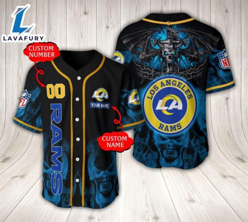 Los Angeles Rams NFL Baseball Jersey Custom Name And Number  – Gift  For Halloween