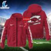 NCAA Arkansas Razorbacks Football Windbreaker Outdoor Jacket - Custom Name