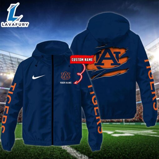 NCAA Auburn Tigers Football Windbreaker Outdoor Jacket – Custom Name Gift Sport