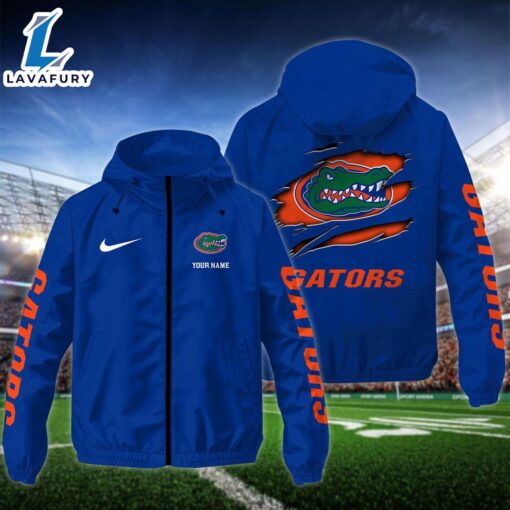 NCAA Florida GatorsCustom Name Windbreaker Outdoor Jacket For Fans Gift Sport