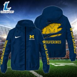 NCAA Michigan WolverinesCustom Name Windbreaker…