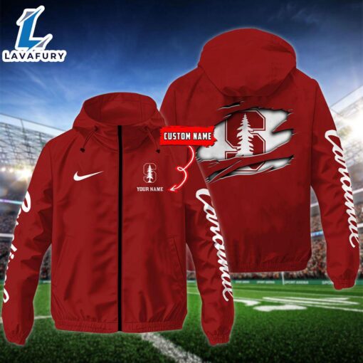 NCAA Stanford Cardinal Football Windbreaker Outdoor Jacket – Custom Name Gift Sport