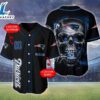 New England Patriots NFL Skull Logo Personalized Baseball Jersey - Gift For Halloween 3 New England Patriots NFL Skull Logo Personalized Baseball Jersey