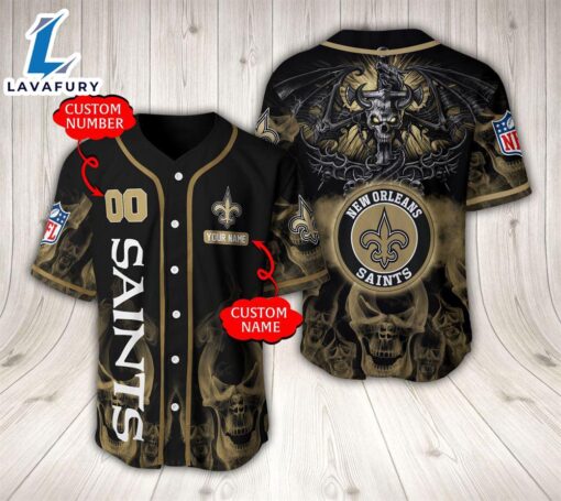 New Orleans Saints NFL Baseball Jersey Custom Name And Number  – Gift  For Halloween