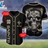 New Orleans Saints NFL Skull Logo Personalized Baseball Jersey