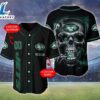 New York Jets NFL Skull Logo Personalized Baseball Jersey - Gift For Halloween 2 New York Jets NFL Skull Logo Personalized Baseball Jersey