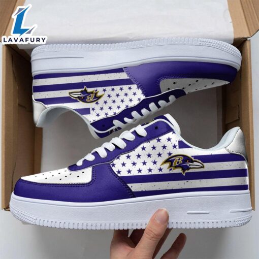 NFL Baltimore Ravens Air Force 1 Sneakers For Man And Women NFL Shoes