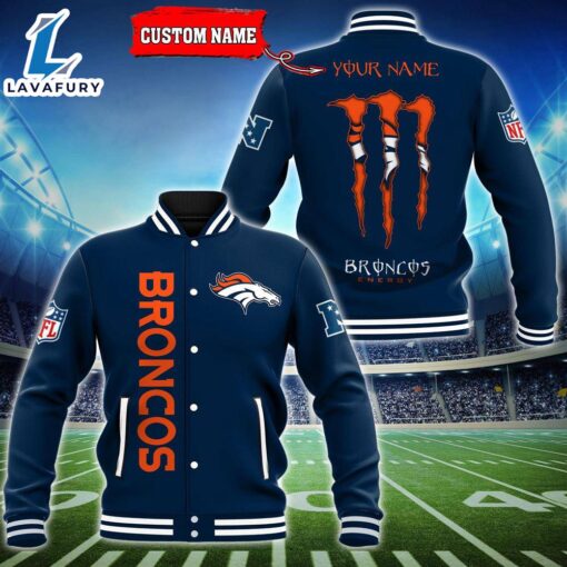 NFL Custom Name Denver Broncos Baseball Jacket Gift Sport