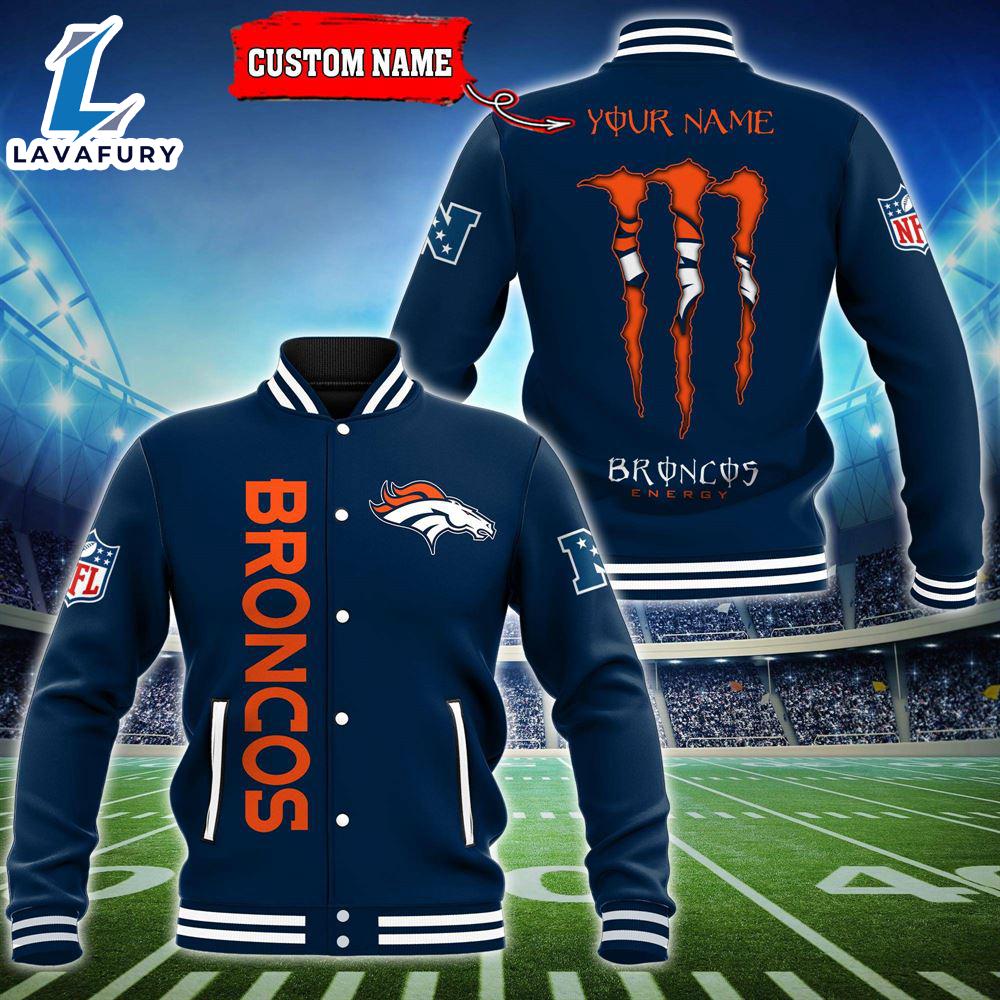 NFL Custom Name Denver Broncos Baseball Jacket Gift Sport NFL Custom Name Denver Broncos Baseball Jacket Gift Sport