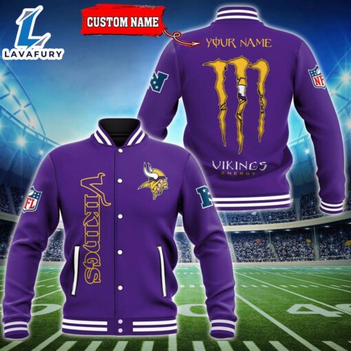 NFL Custom Name Minnesota Vikings Baseball Jacket Gift Sport