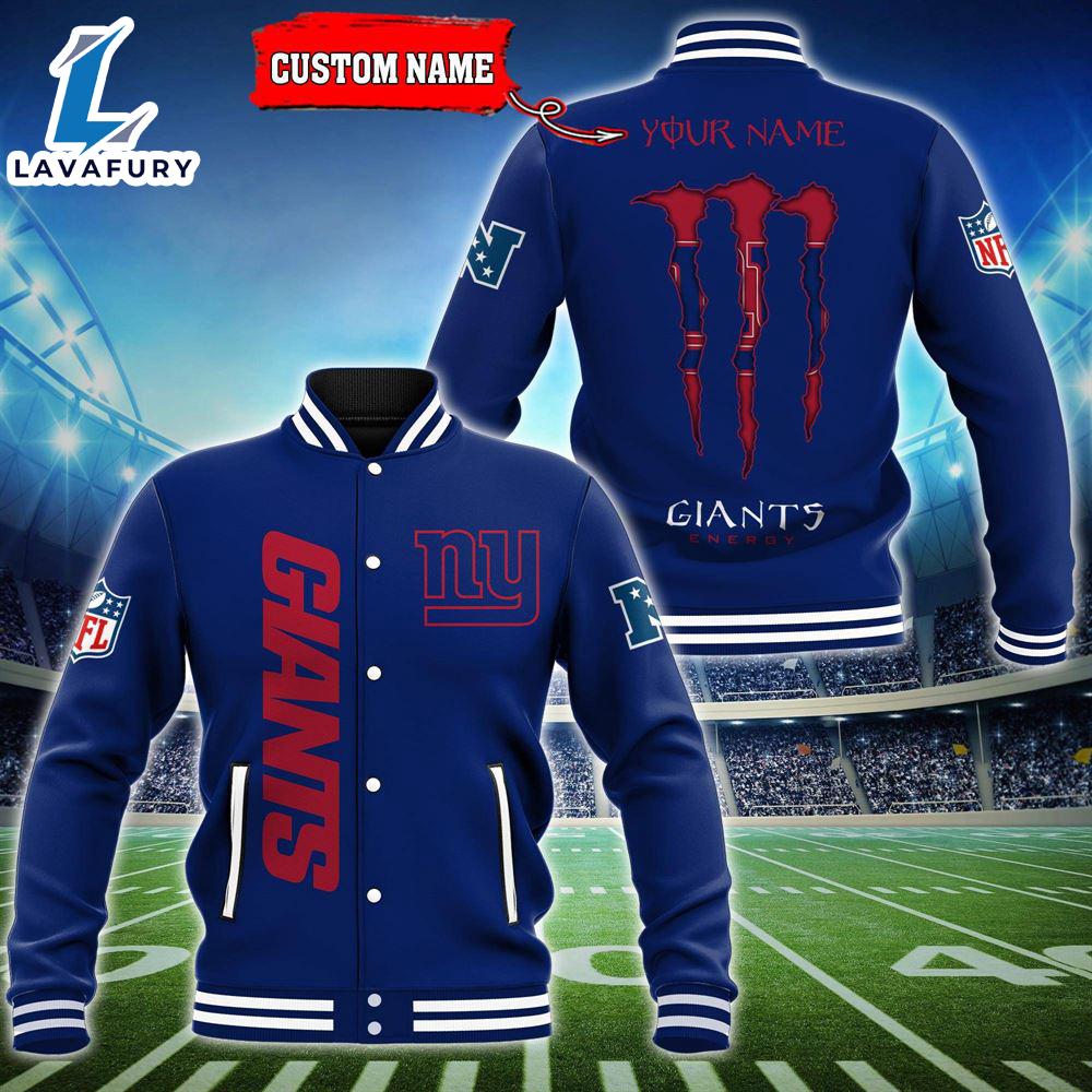 NFL Custom Name New York Giants Baseball Jacket Gift Sport NFL Custom Name New York Giants Baseball Jacket Gift Sport