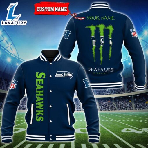 NFL Custom Name Seattle Seahawks Baseball Jacket Gift Sport