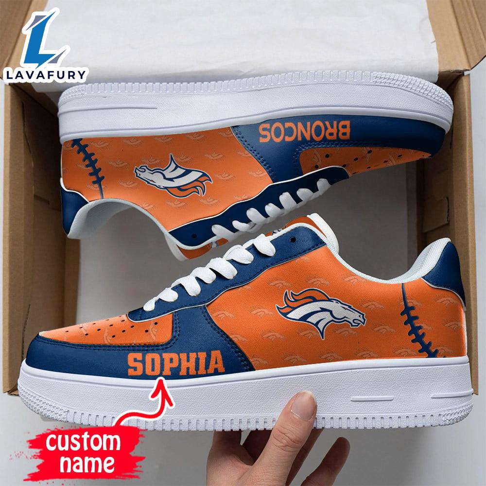 NFL Denver Broncos Air Force 1 Sneakers For Man And Women NFL Shoes NFL Denver Broncos Air Force 1 Sneakers For Man And Women NFL Shoes