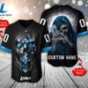 NFL Detroit Lions Scary Halloween Personalized Baseball Jersey - Gift For Halloween 2 NFL Detroit Lions Scary Halloween Personalized Baseball Jersey