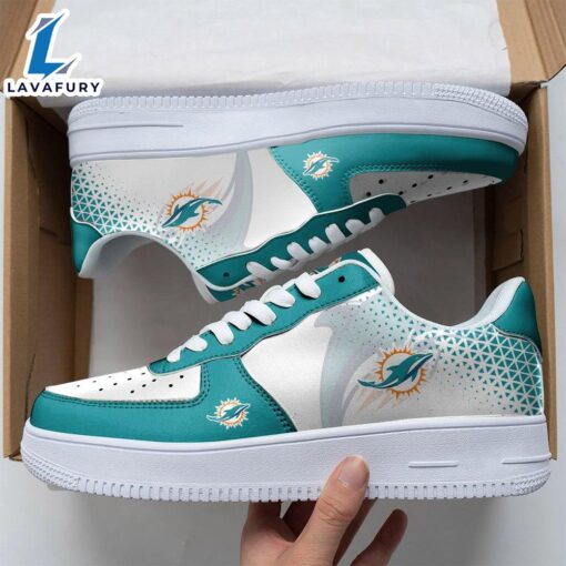 NFL Miami Dolphins Air Force 1 Sneakers For Fans NFL Shoes