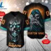 NFL Miami Dolphins Scary Halloween Personalized Baseball Jersey