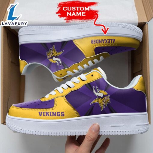 NFL Minnesota Vikings Custom Air Force 1 Sneakers For Fans NFL Shoes