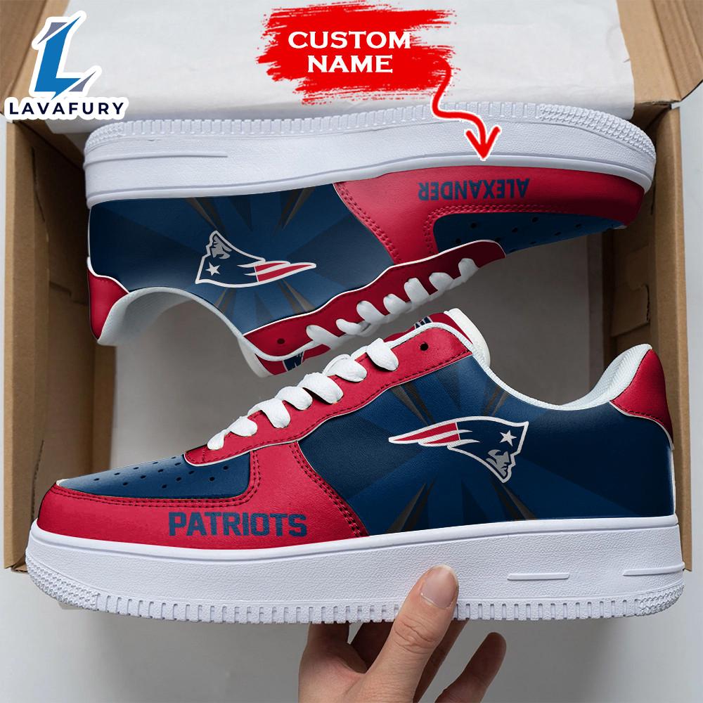 NFL New England Patriots Custom Air Force 1 Sneakers For Fans NFL Shoes NFL New England Patriots Custom Air Force 1 Sneakers For Fans NFL Shoes