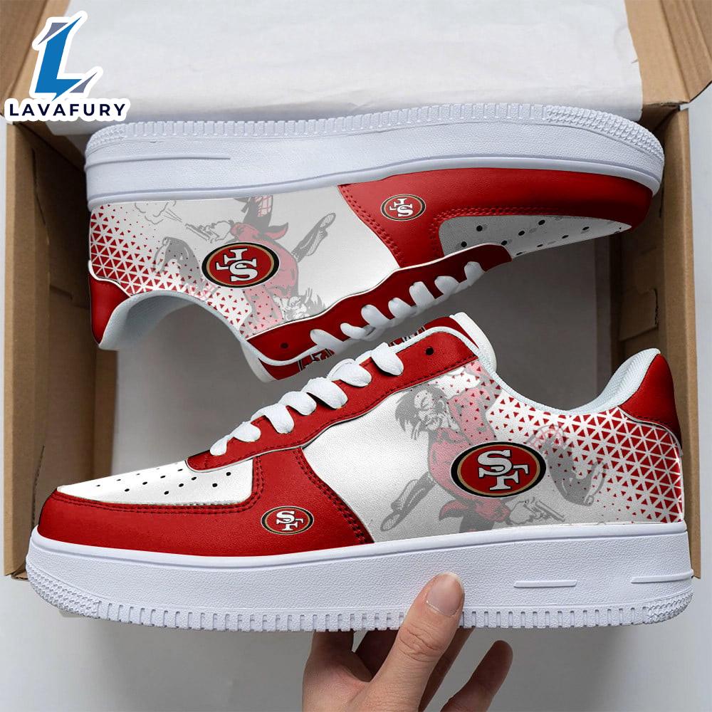 NFL San Francisco 49ers Air Force 1 Sneakers For Fans NFL Shoes NFL San Francisco 49ers Air Force 1 Sneakers For Fans NFL Shoes