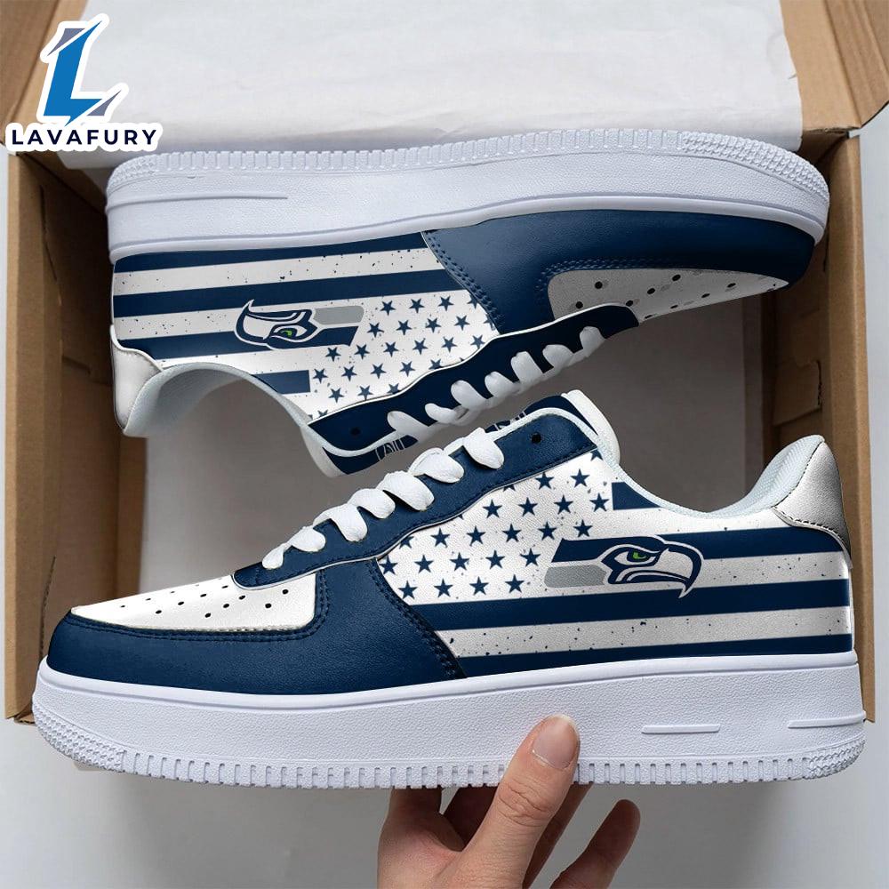 NFL Seattle Seahawks Air Force 1 Sneakers Sport Gift Summer NFL Shoes NFL Seattle Seahawks Air Force 1 Sneakers Sport Gift Summer NFL Shoes