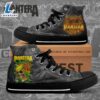 Pantera Fiery Skull Shoes, Dimebag Darrell, Pantera High Top Shoes