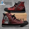 Pantera Members Red Shoes, Dimebag Darrell, Pantera High Top Shoes