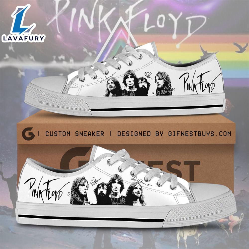 Pink Floyd Members White Shoes, Pink Floyd Low Top Shoes For Fans Pink Floyd Members White Shoes, Pink Floyd Low Top Shoes For Fans