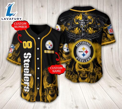 Pittsburgh Steelers NFL Baseball Jersey Custom Name And Number  – Gift  For Halloween